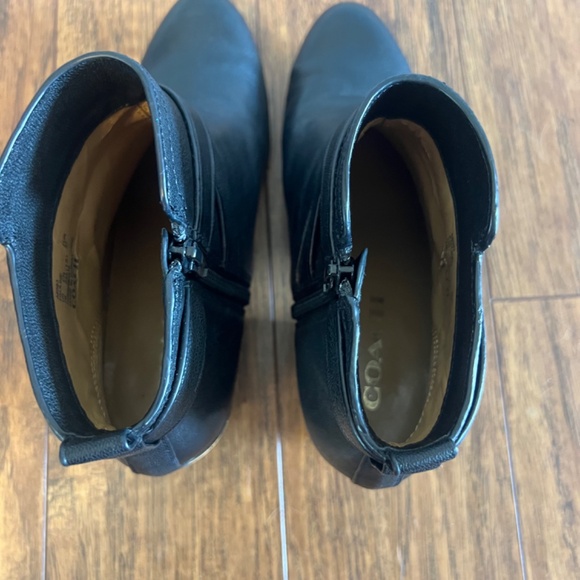 Coach Women’s Black Leather Pauline Heeled Ankle Boots - Picture 13 of 15